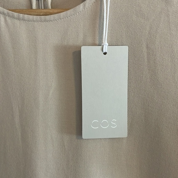 COS Short Sleeve Jumpsuit Women’s Size 2 NWT Minimalist Neutral Oatmeal Beige - Picture 11 of 13